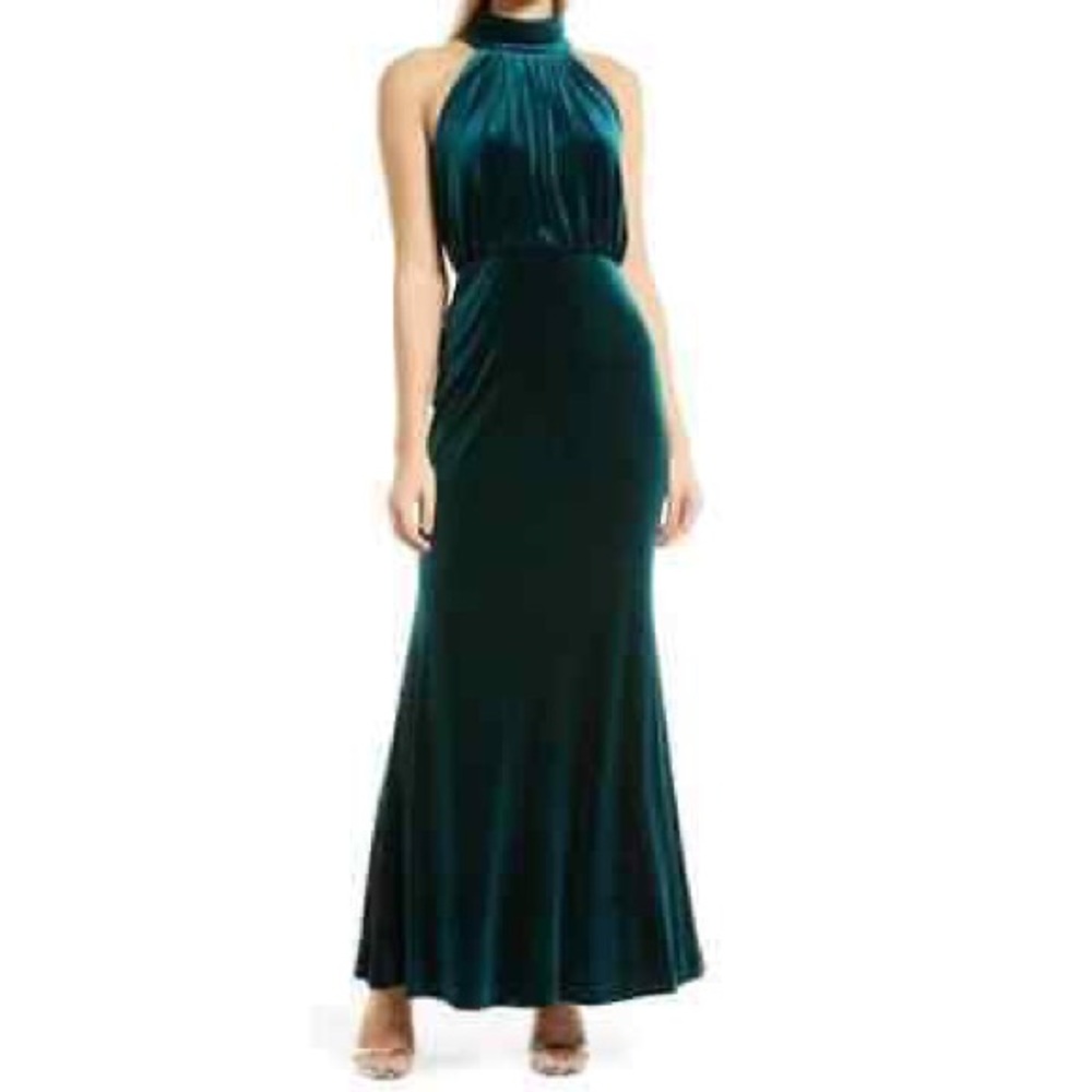 Eliza J Mock-Neck Blouson Gown Size 6